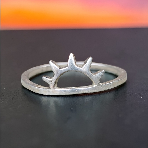 925 Sterling Silver Jewelry - ☀️ Hammered Sterling Silver Sun Ring
